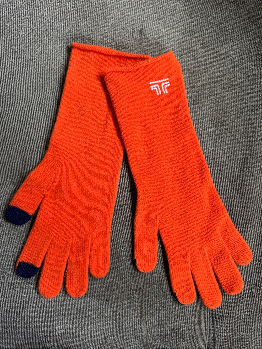 Tory Sport by Tory Burch Orange Wool Touchscreen Gloves OS